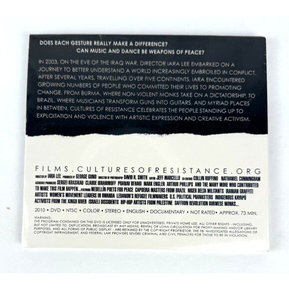 Cultures of Resistance For Your Consideration FYC DVD Promo Screener New Sealed - Picture 2 of 2